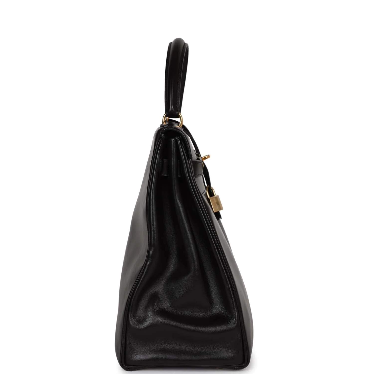 Her Kelly 35 Retourne Black Box Gold Hardware
