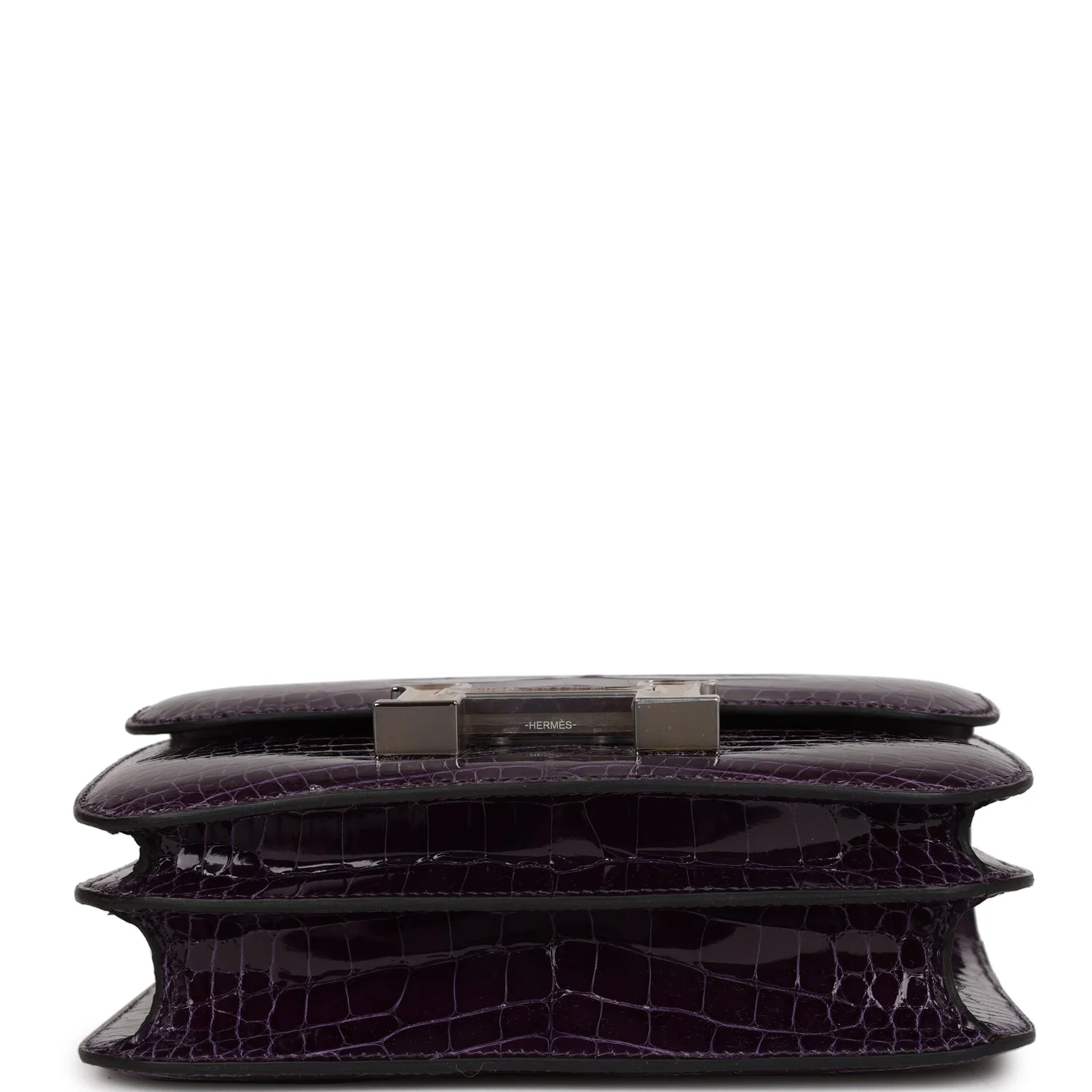 Her Constance 18 Amethyst Shiny Alligator Tigers Eye Quartz Palladium Hardware