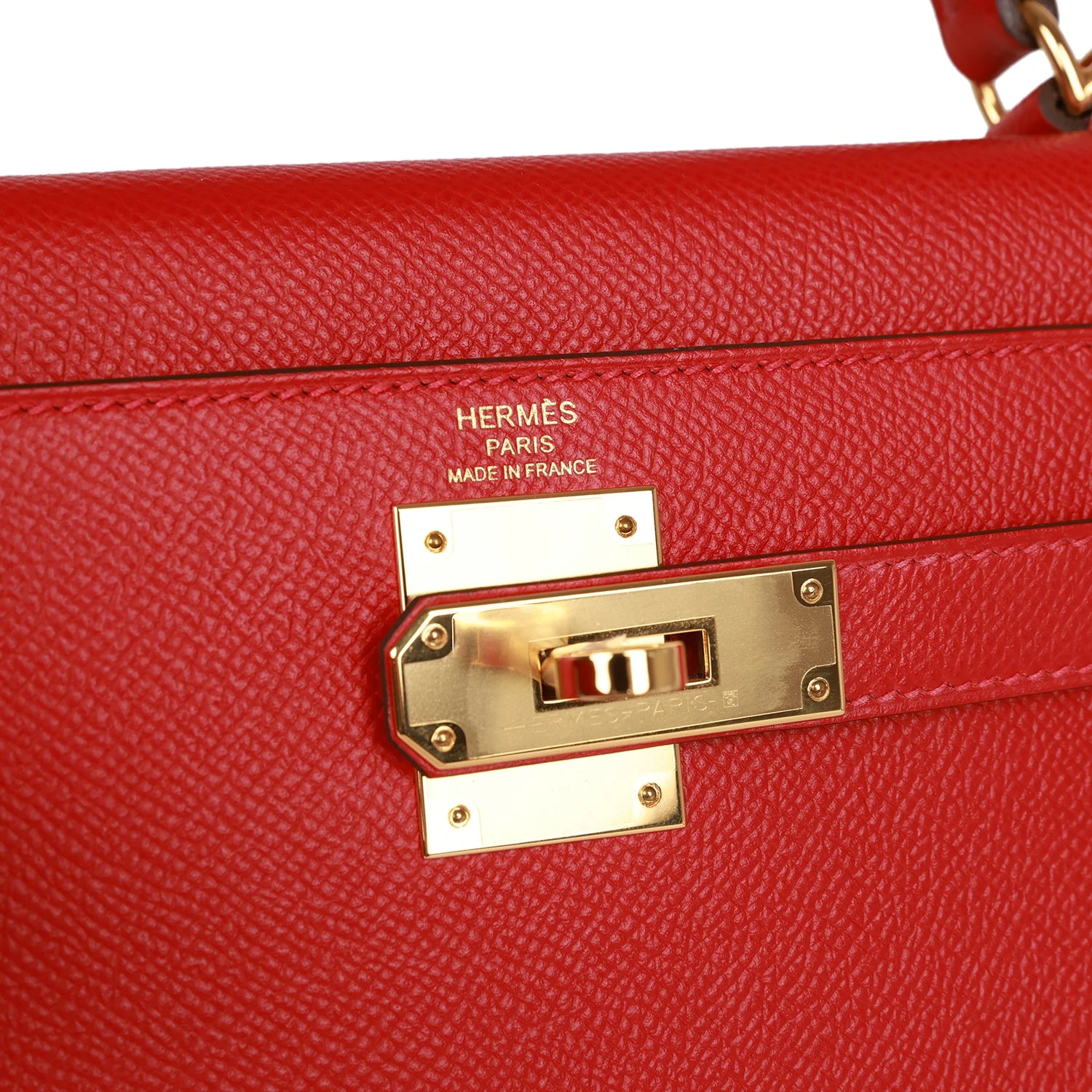 Her Kelly Sellier 28 Rouge Casaque Epsom Gold Hardware