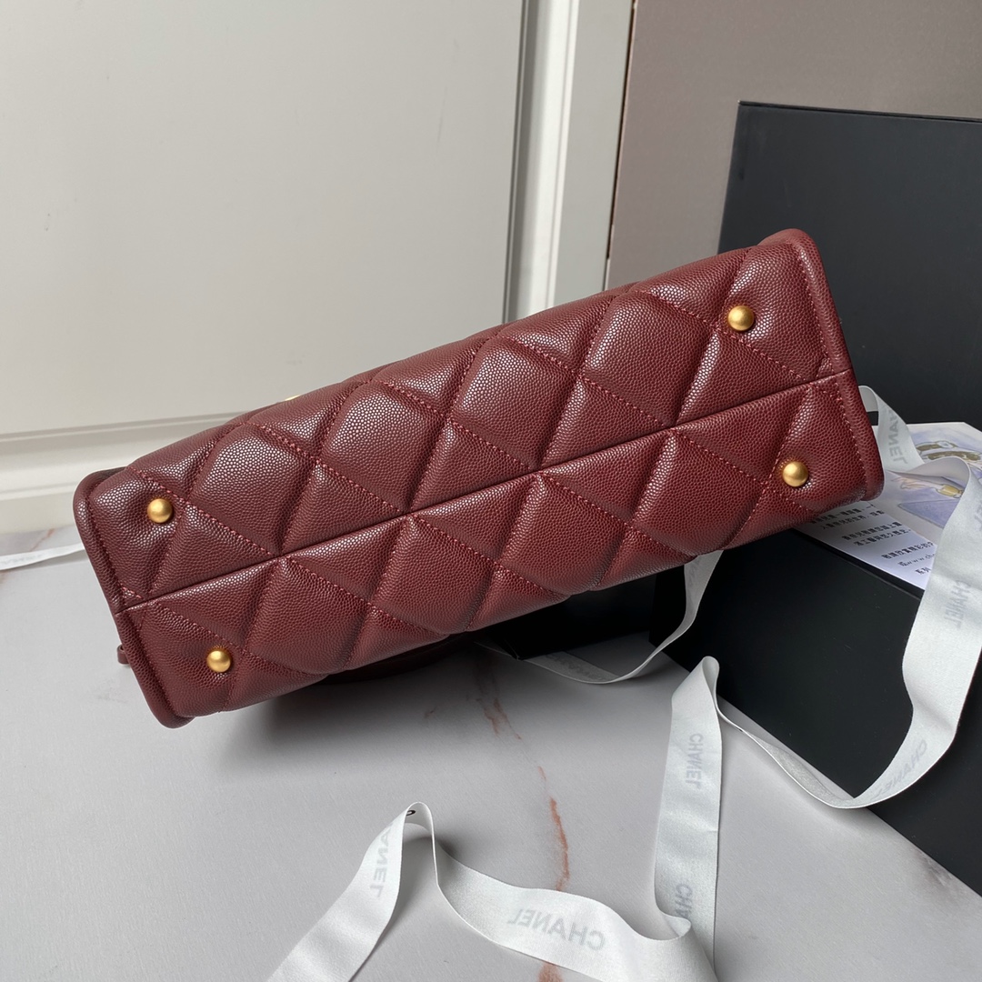 CHANEL Small Tote -Red-AS4940