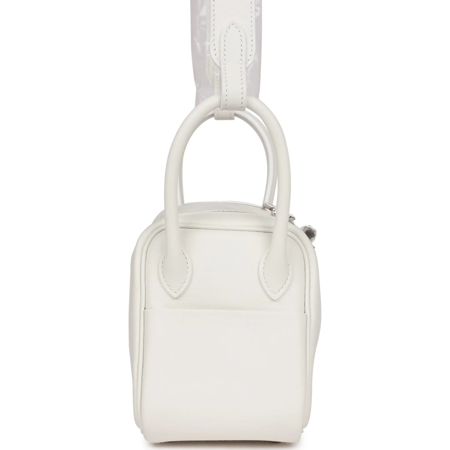 Her Mini Lindy White Swift Palladium Hardware
