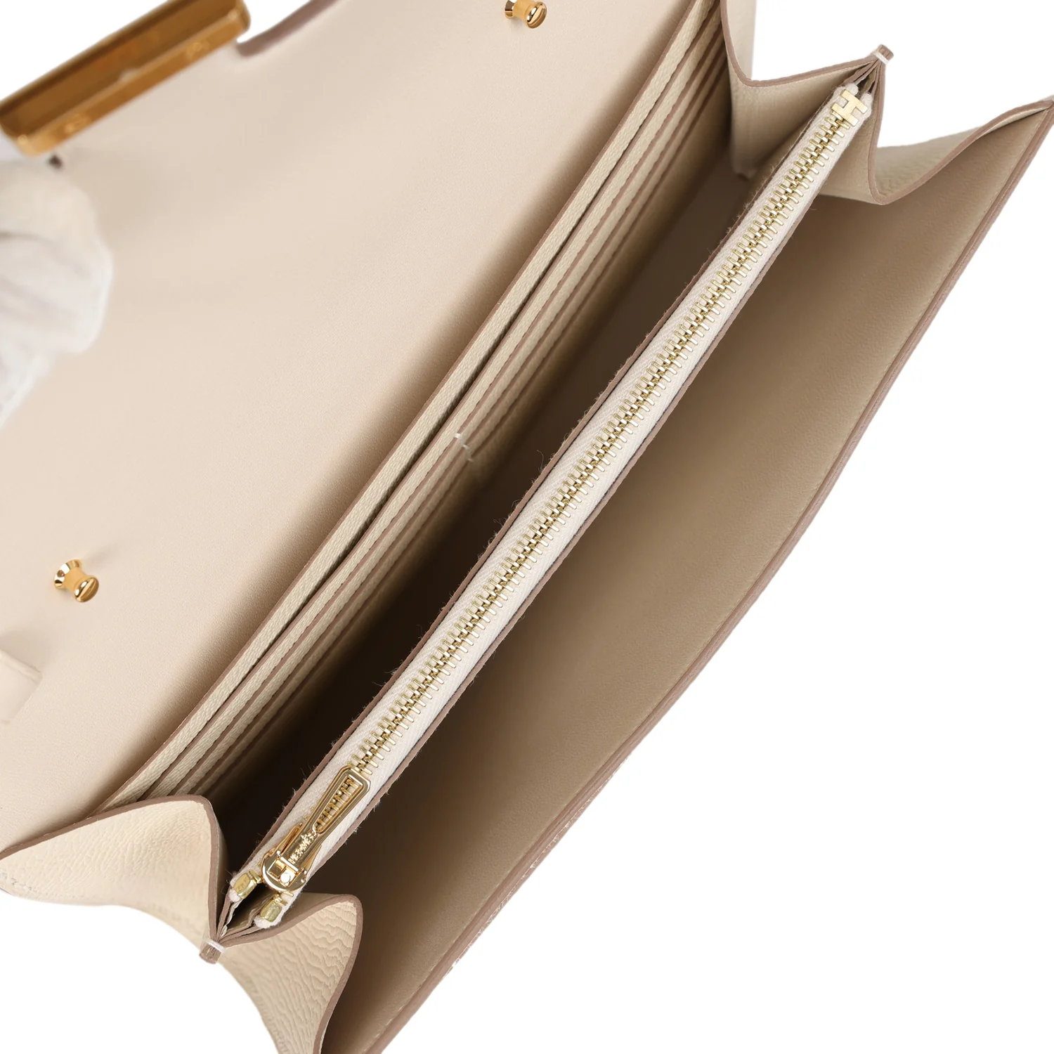 Her Constance To Go Wallet Craie Epsom Gold Hardware