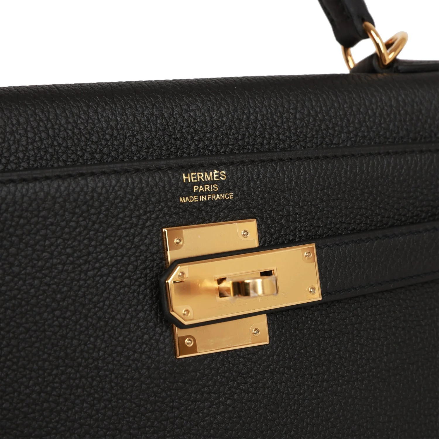 Her Kelly Retourne 28 Black Togo Gold Hardware