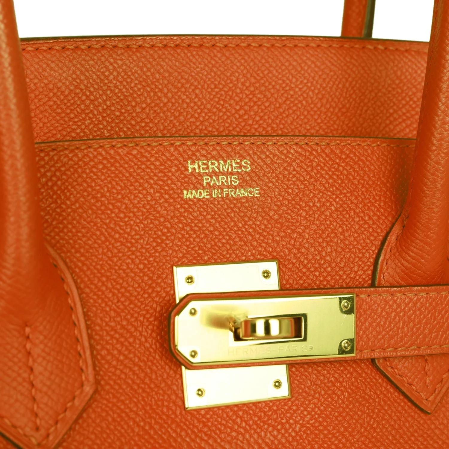 Her Birkin 35 Feu Epsom Gold Hardware
