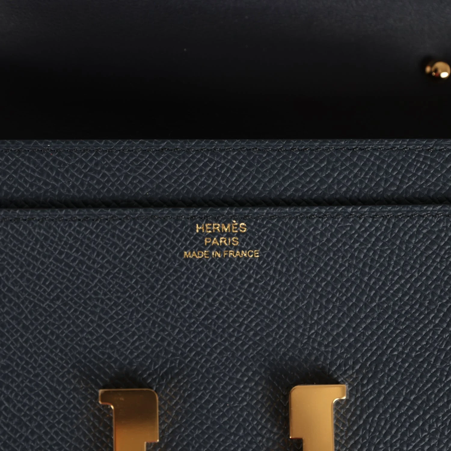 Her Constance To Go Wallet Bleu Indigo Epsom Gold Hardware