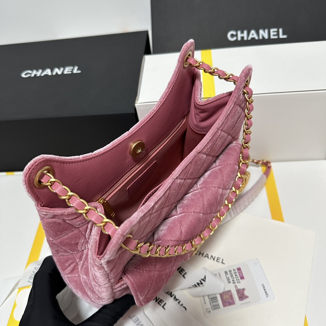 CHANEL Hobo Handbag Red Bean-AS4322