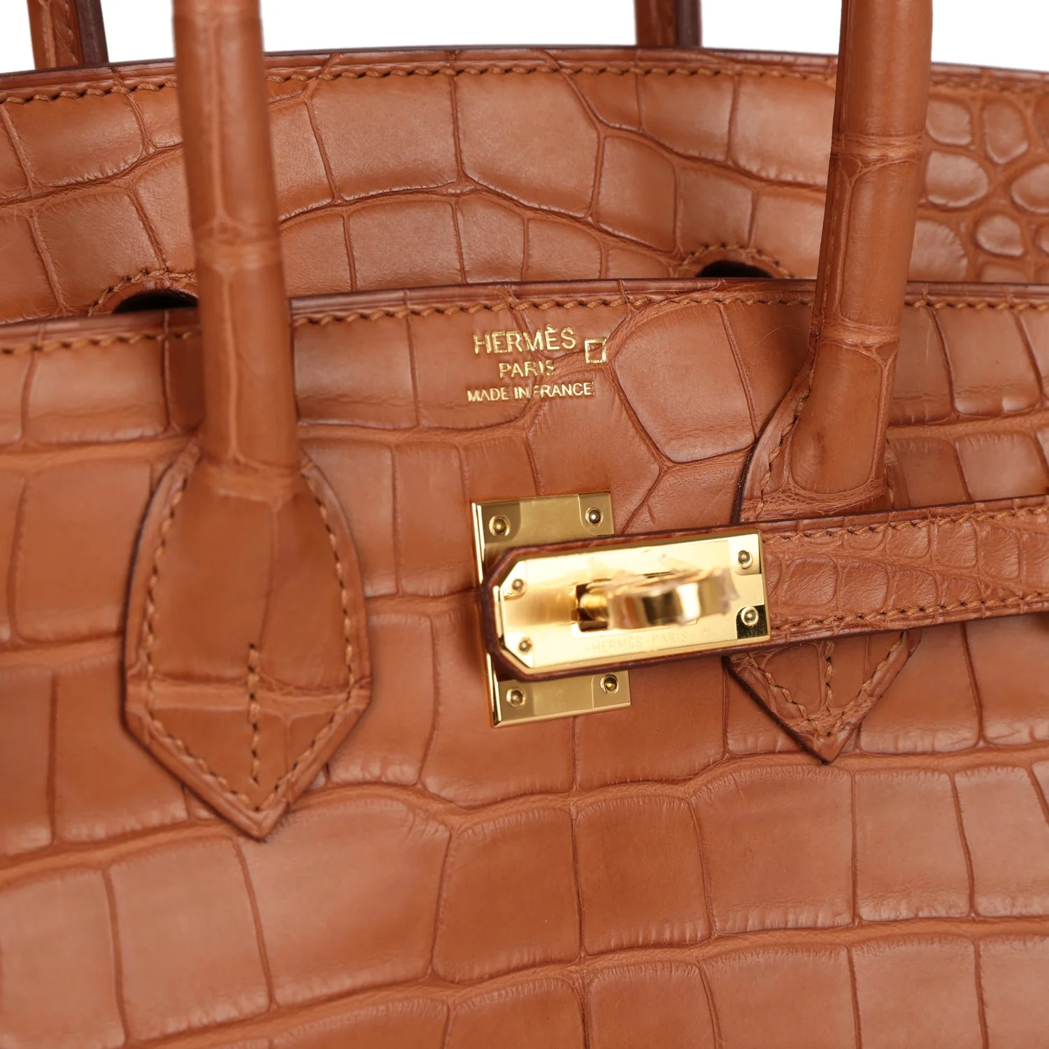 Her Birkin 25 Gold Matte Alligator Gold Hardware
