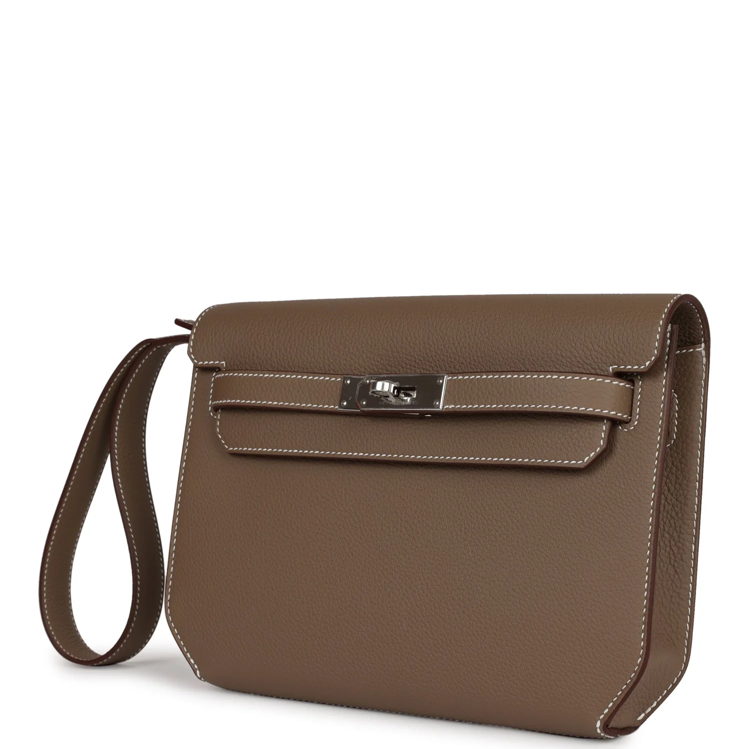 Her Kelly Depeches 25 Etoupe Togo Palladium Hardware