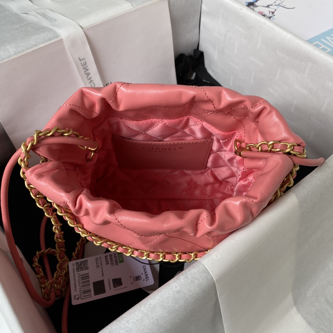 CHANEL 22 Mini Handbag Pink-AS3980