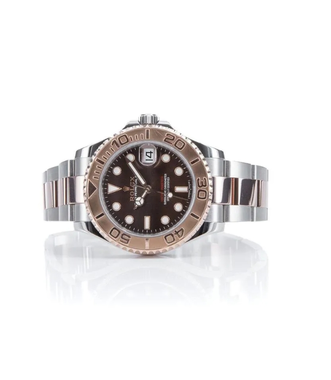 Yacht-Master 37 Steel and Everose Gold Rolesor Yacht-Master 37 Watch - Black Dial - Oyster Bracelet 268621