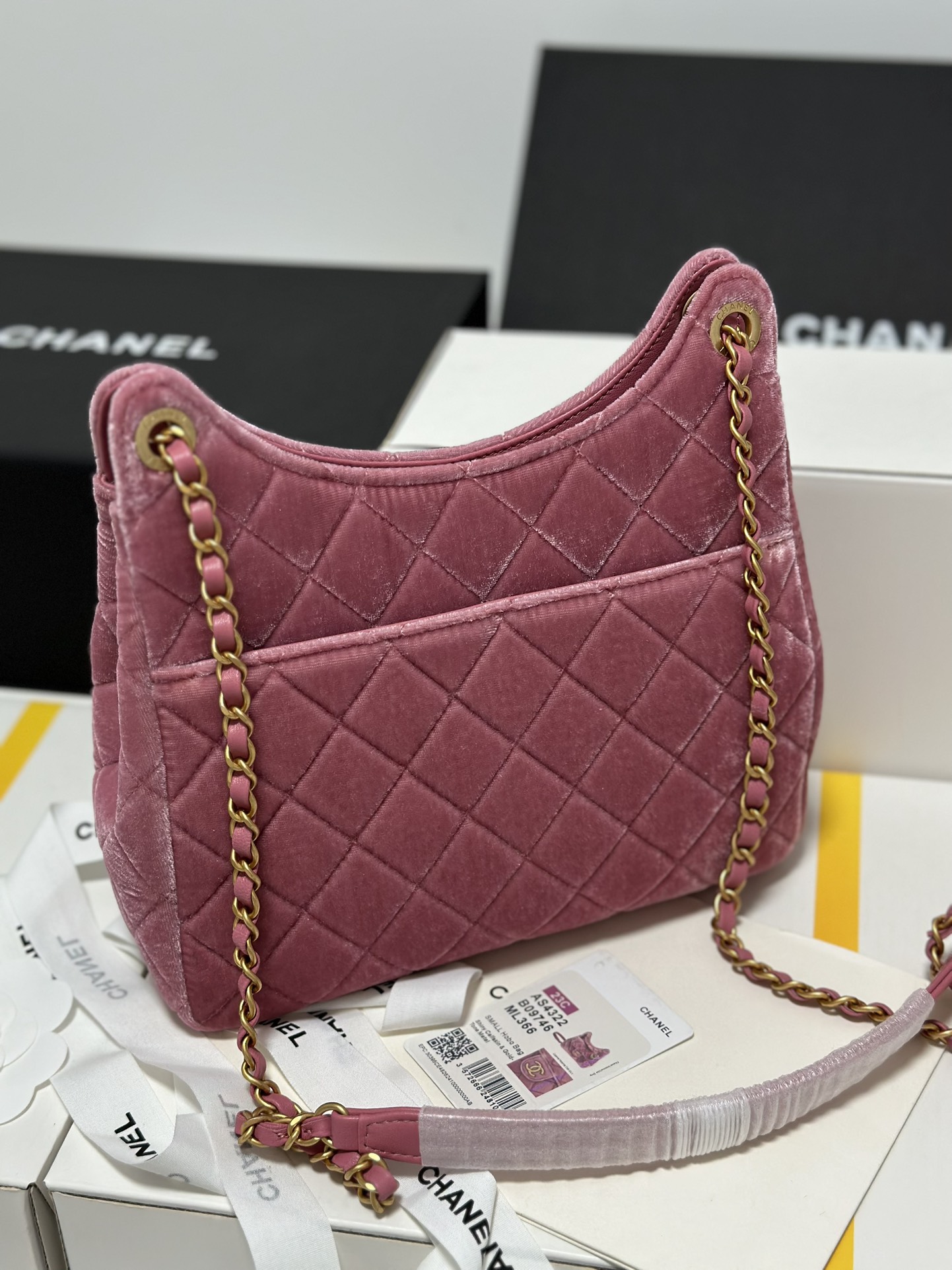 CHANEL Hobo Handbag Red Bean-AS4322