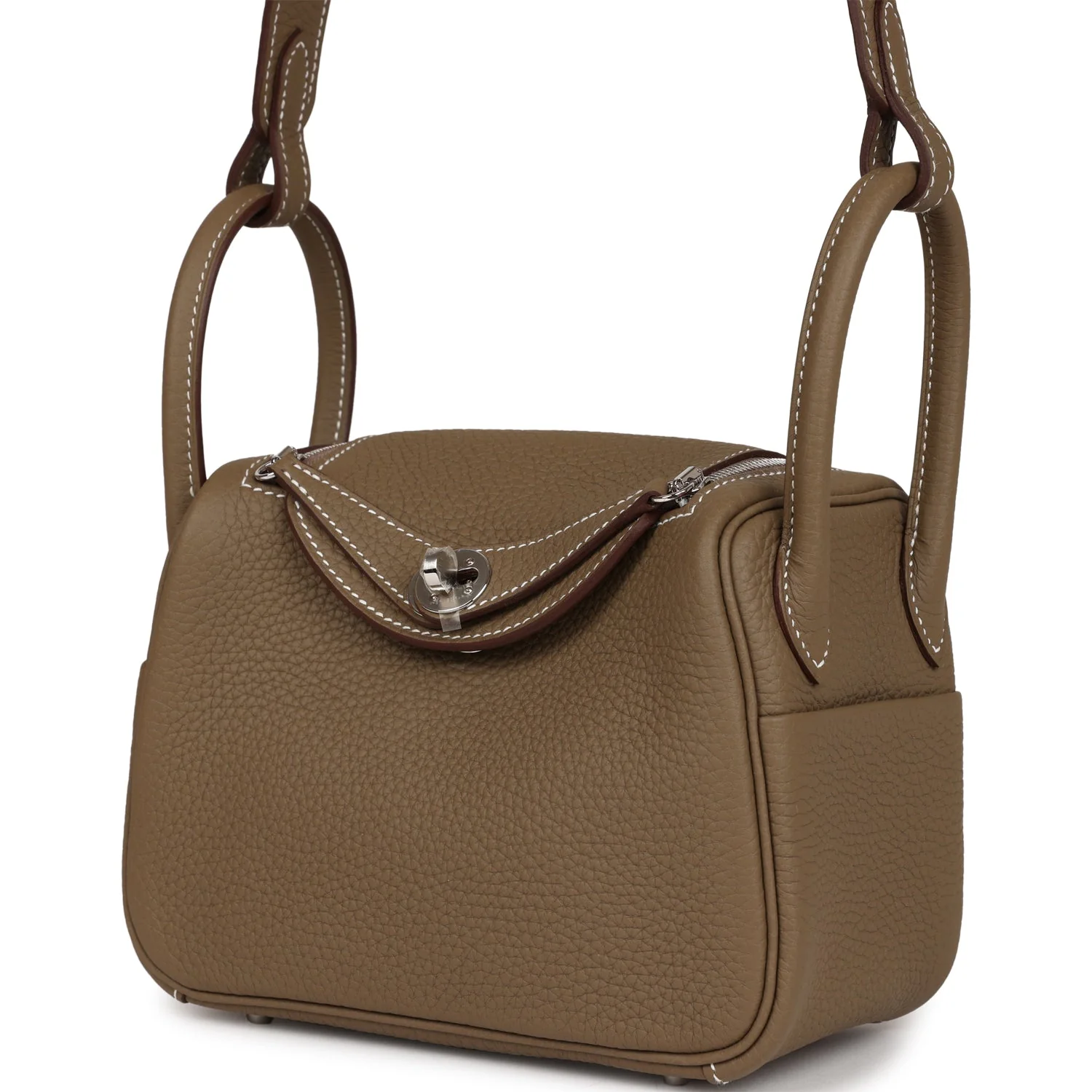 Her Mini Lindy Etoupe Clemence Palladium Hardware