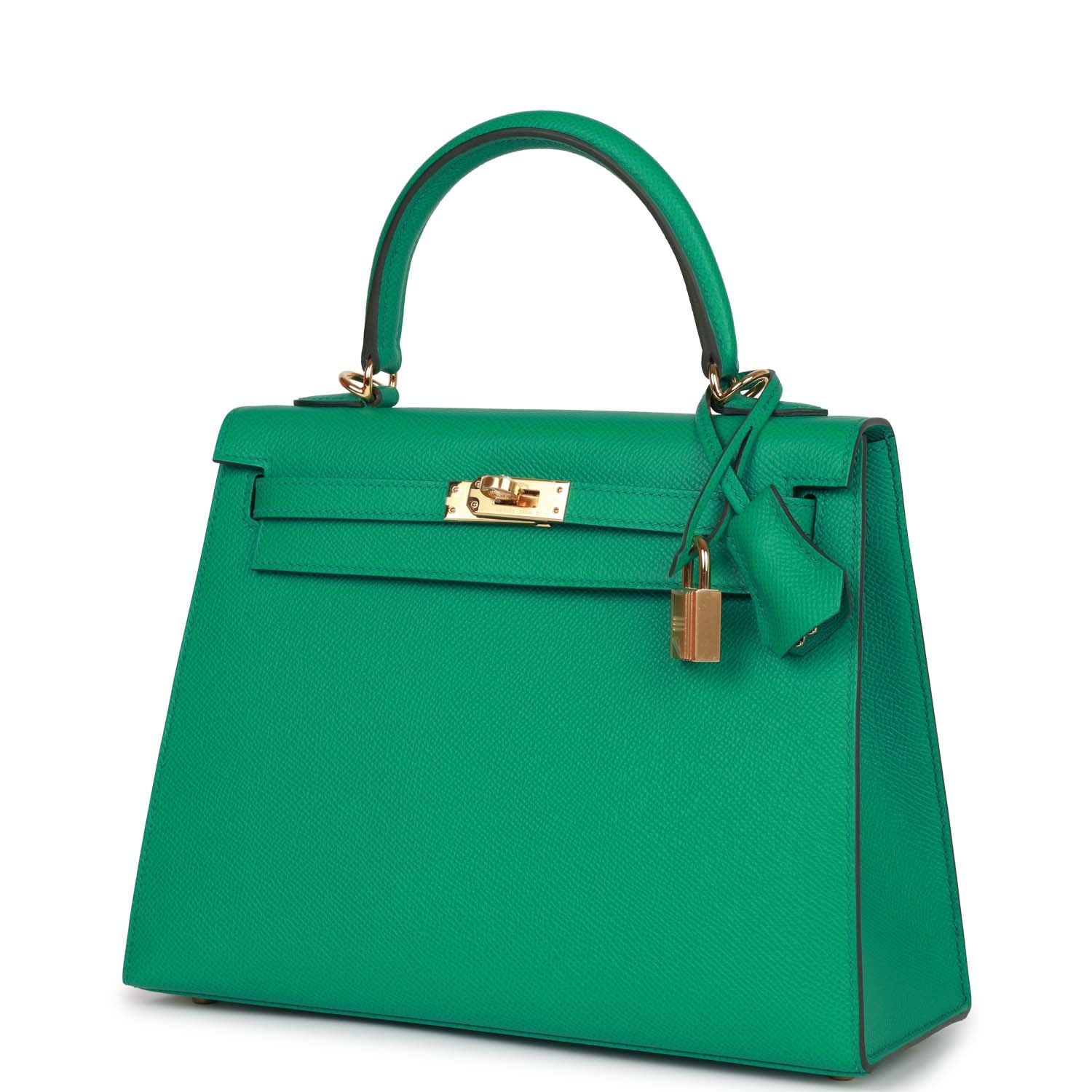 Her Kelly Sellier 25 Vert Jade Epsom Gold Hardware