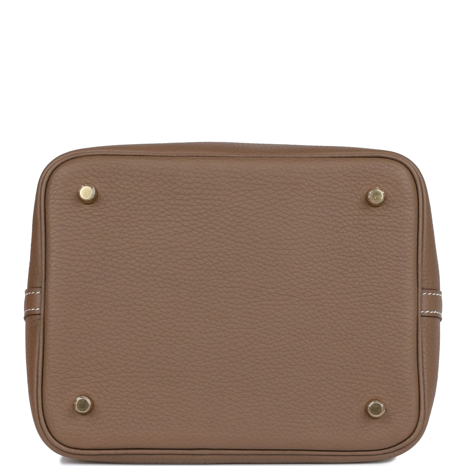 Her Picotin Lock 22 Etoupe Clemence Gold Hardware