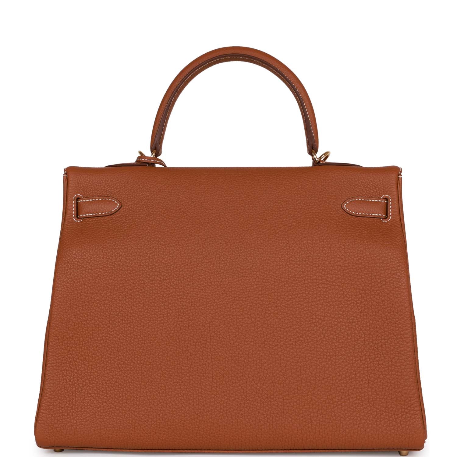 Her Kelly 35 Gold Togo Retourne Gold Hardware