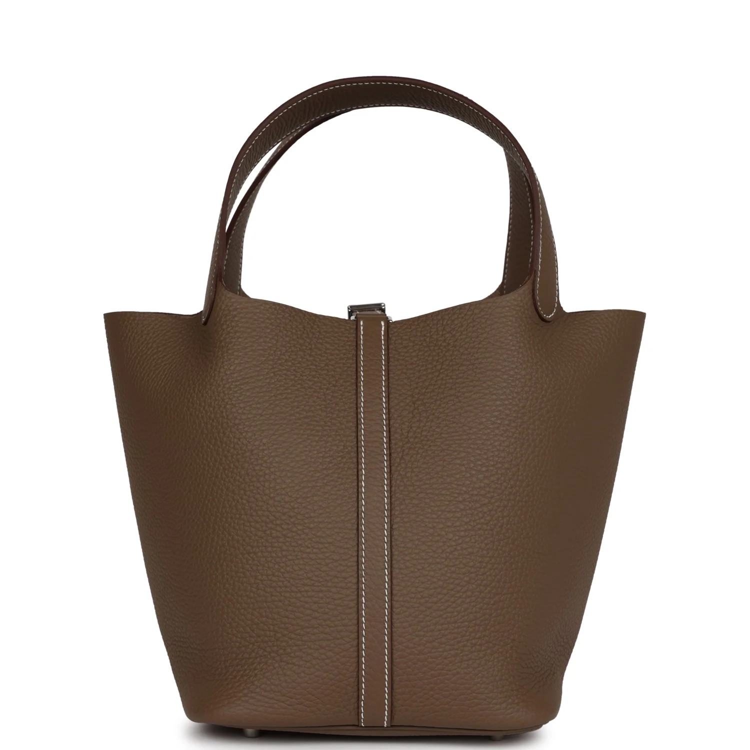 Her Picotin Lock 22 Etoupe Clemence Palladium Hardware