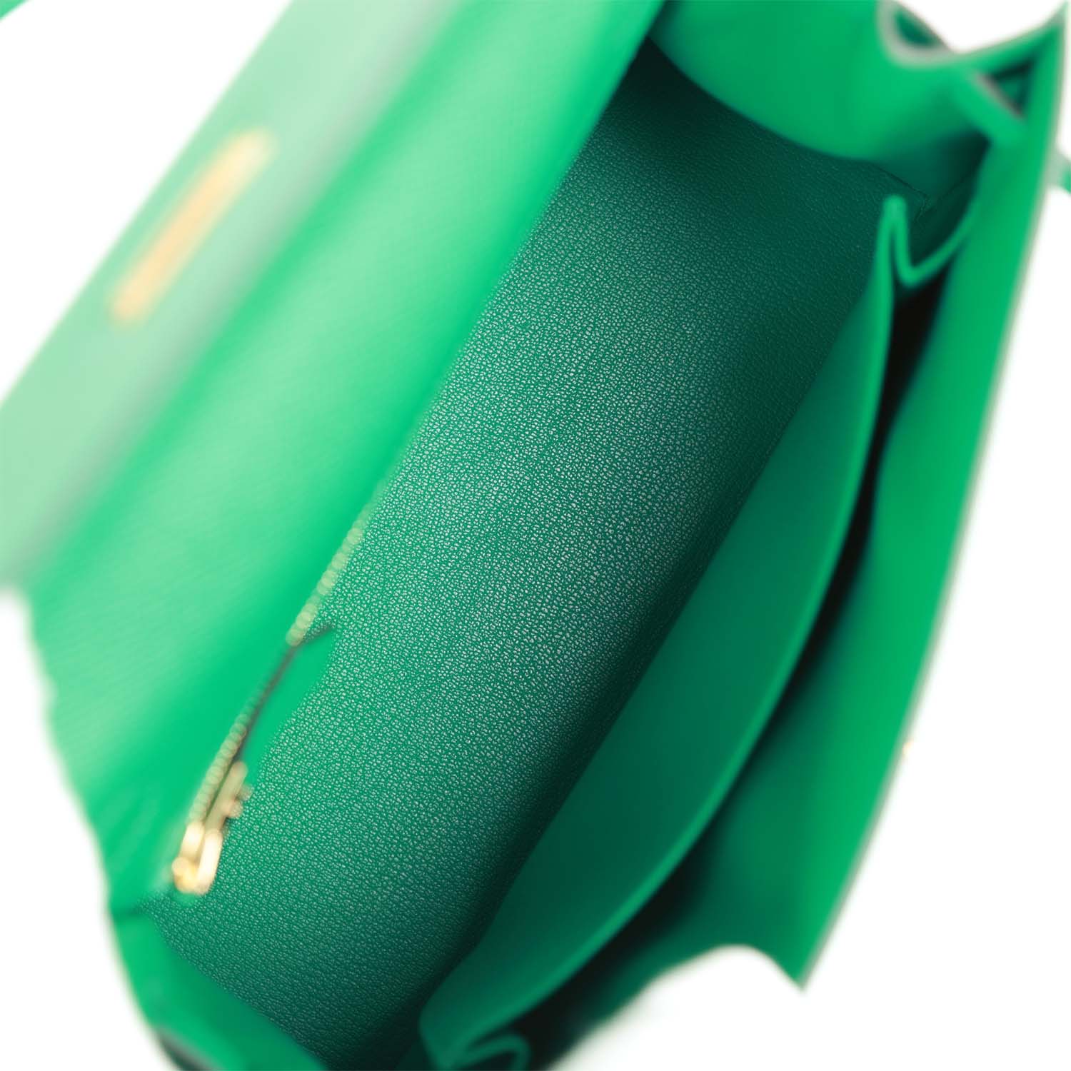 Her Kelly Sellier 25 Vert Jade Epsom Gold Hardware