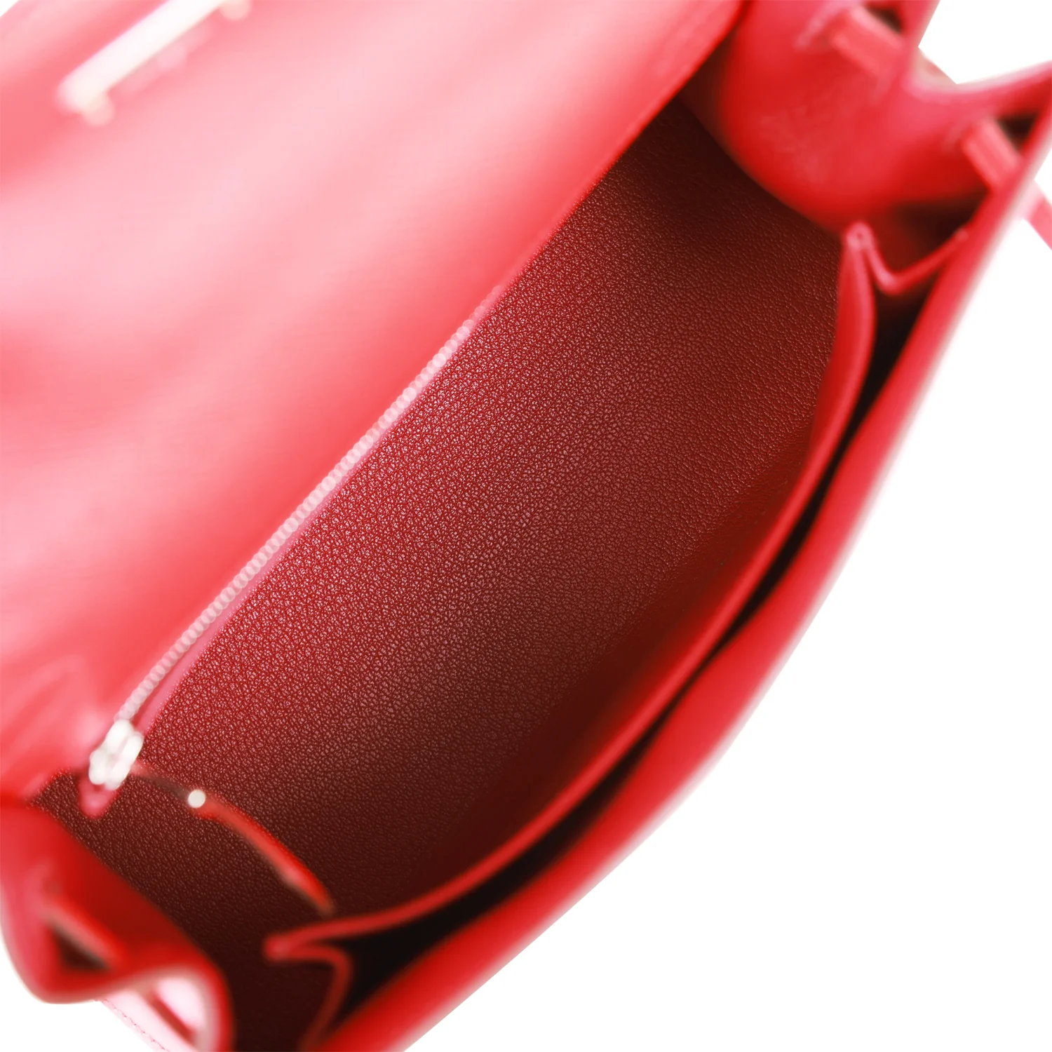 Her Kelly Sellier 25 Rouge de Coeur Verso Epsom Palladium Hardware