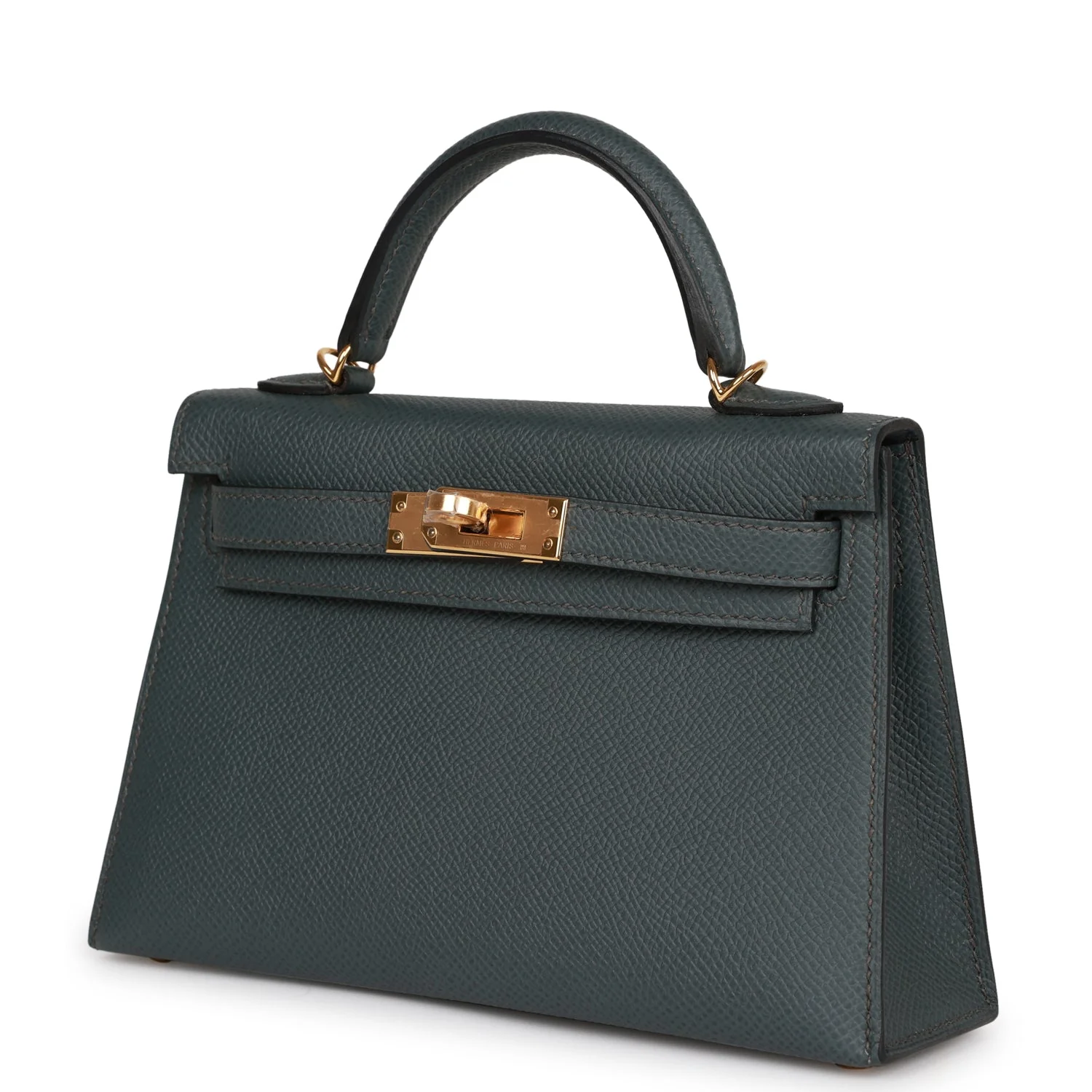Her Kelly Sellier 20 Bleu Orage Epsom Gold Hardware
