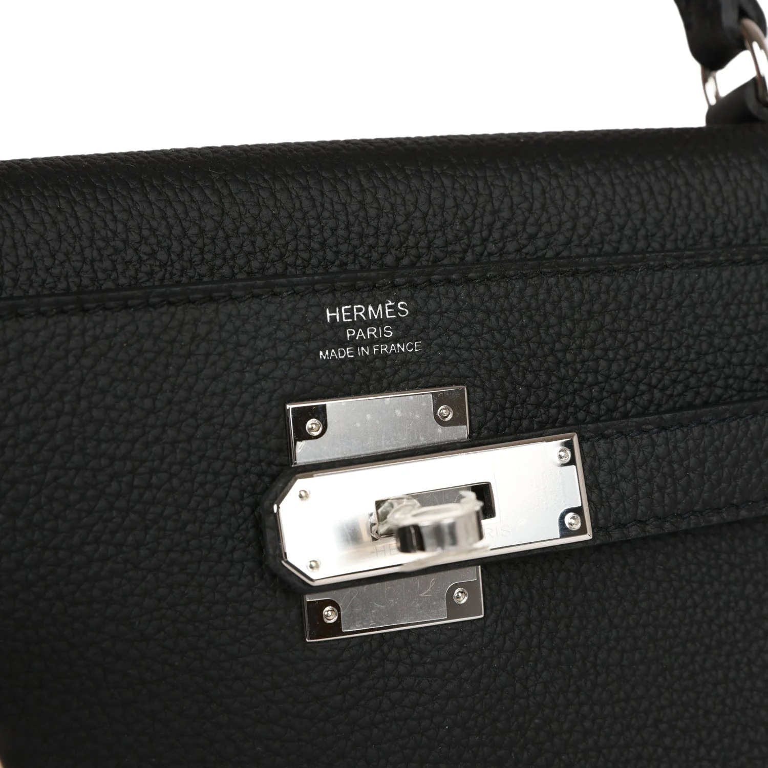 Her Kelly Retourne 28 Black Togo Palladium Hardware