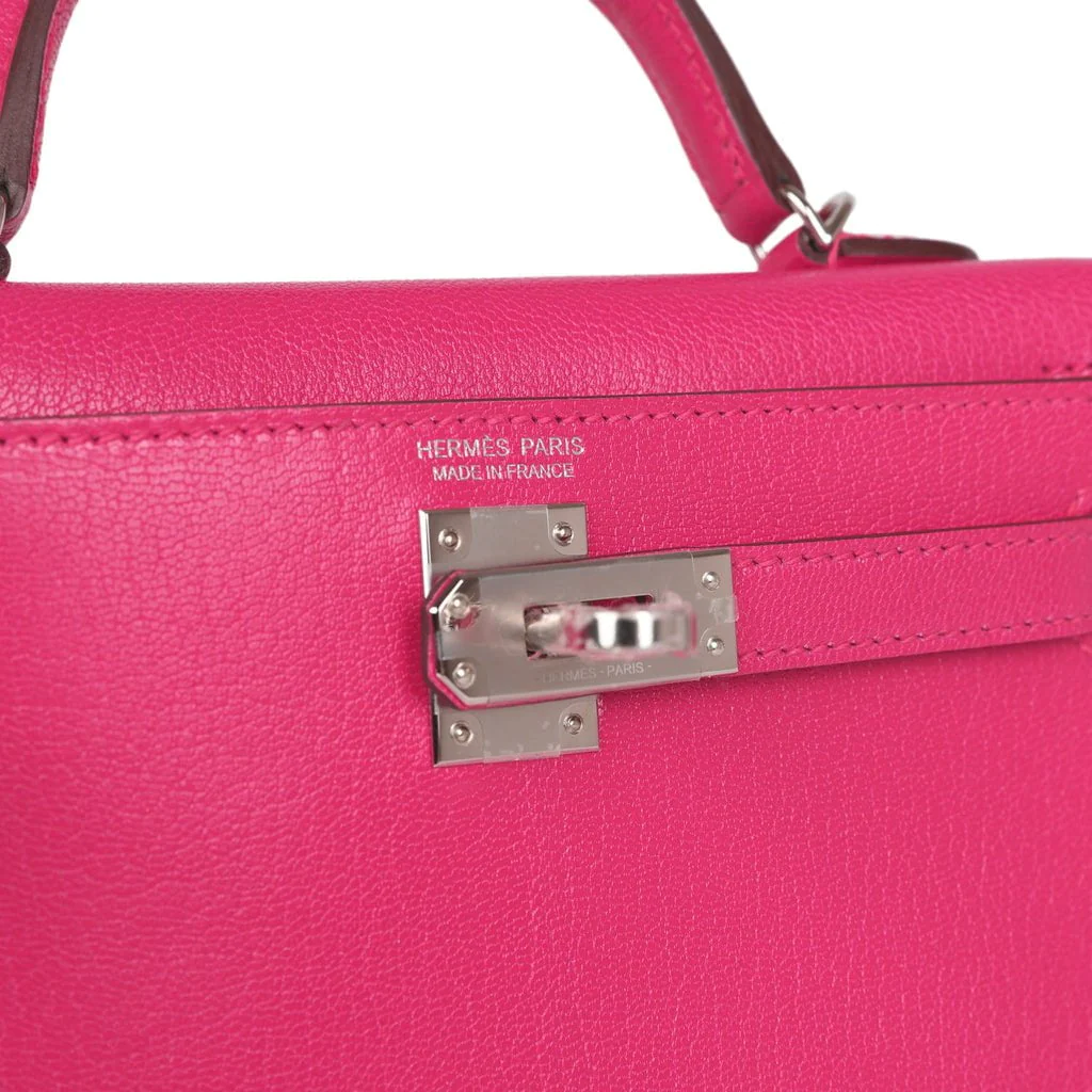 Her Kelly 20 Rose Extreme Chevre Chamkila Palladium Hardware