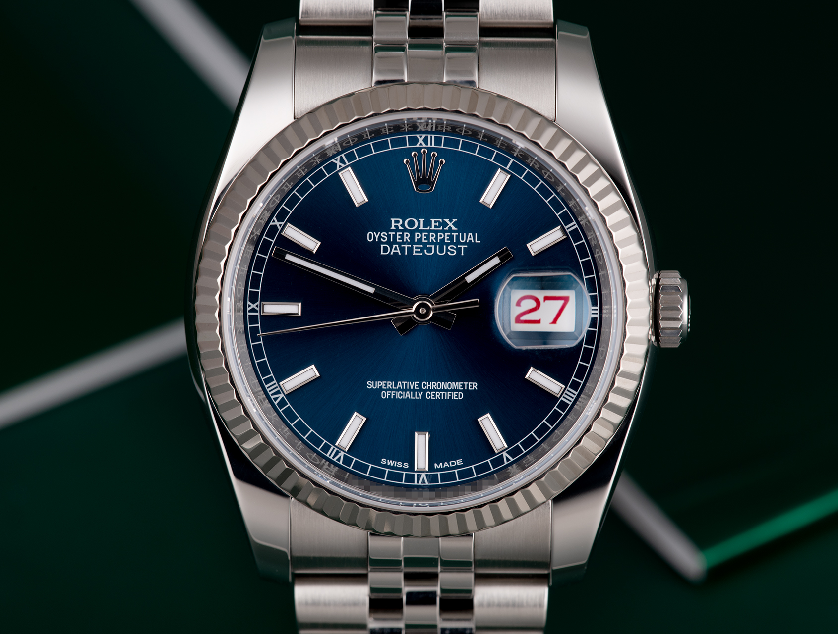 Datejust 36 116234 Roulette Wheel Blue dial