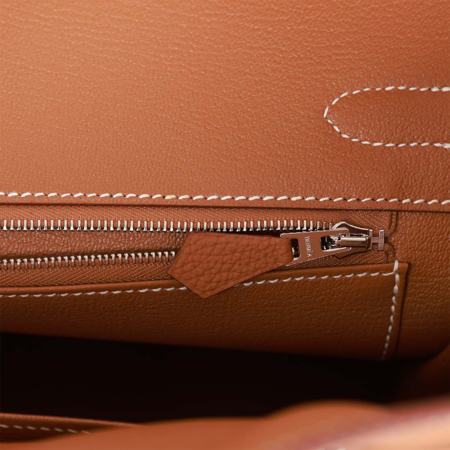 Her Birkin 30 Gold Togo Palladium Hardware