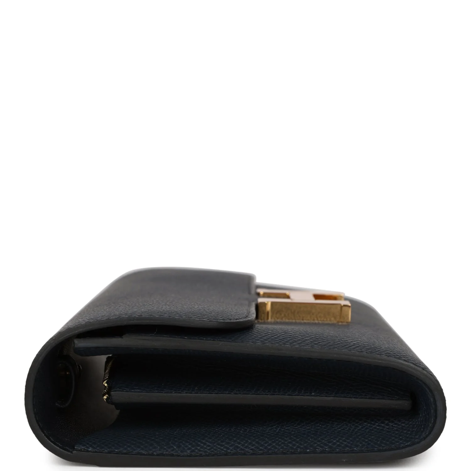 Her Constance To Go Wallet Bleu Indigo Epsom Gold Hardware