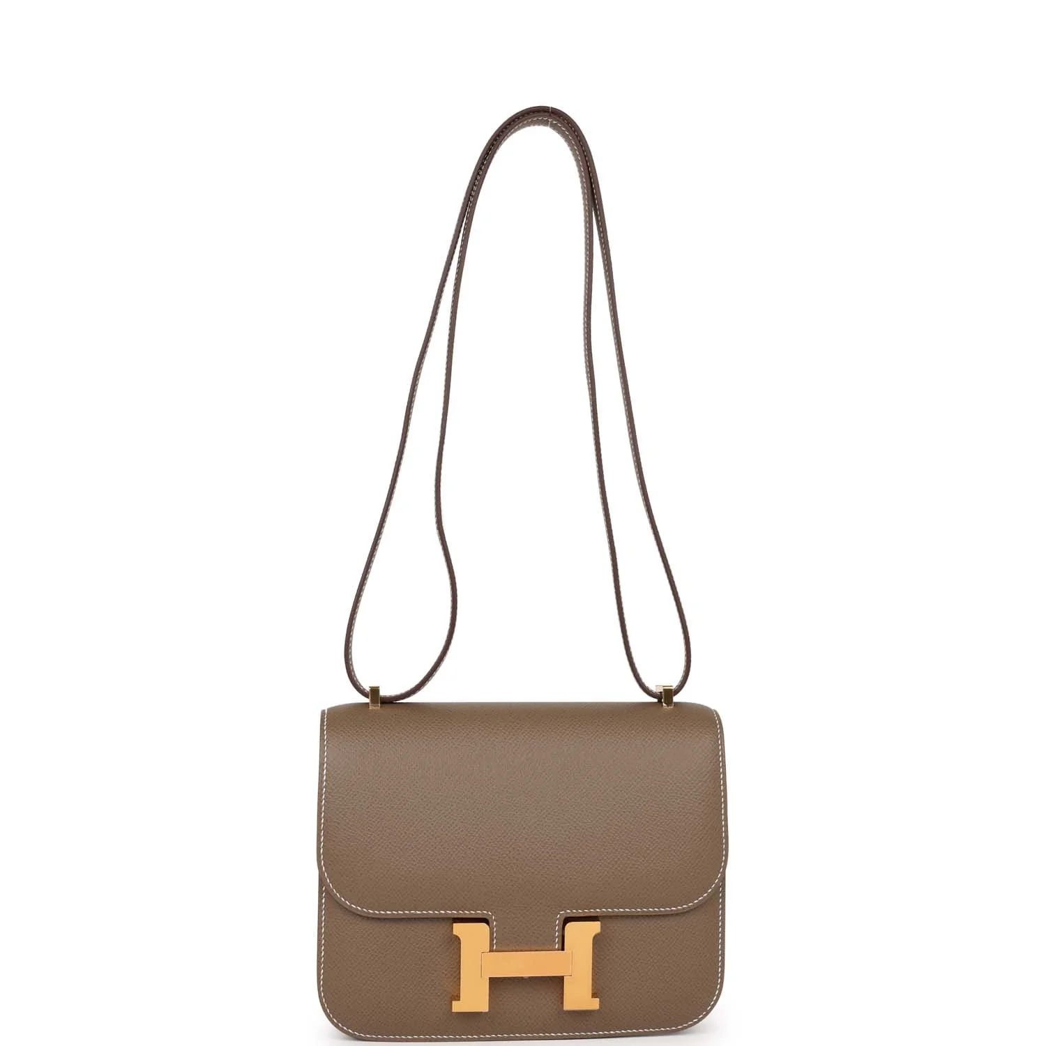 Her Constance 18 Etoupe Epsom Gold Hardware