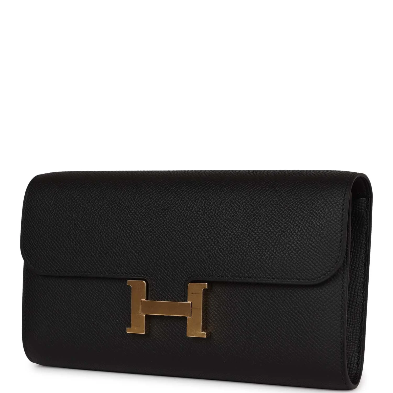 Her Constance Wallet To Go Black Epsom Gold Hardware
