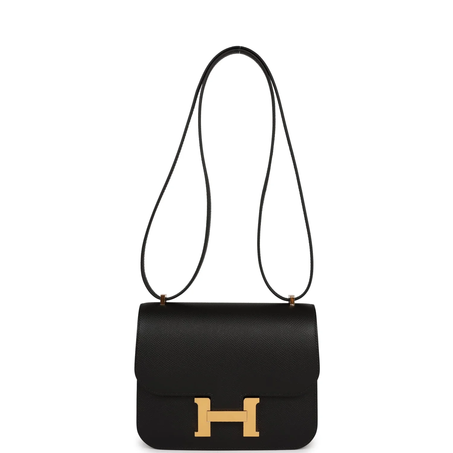 Her Constance 18 Black Epsom Gold Hardware