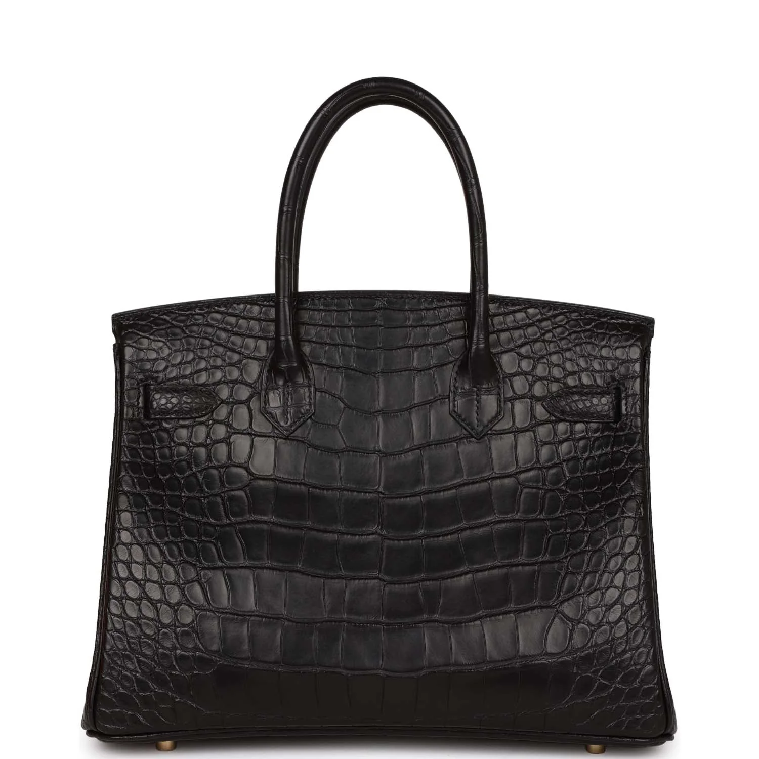 Her Birkin 30 Black Matte Alligator Gold Hardware