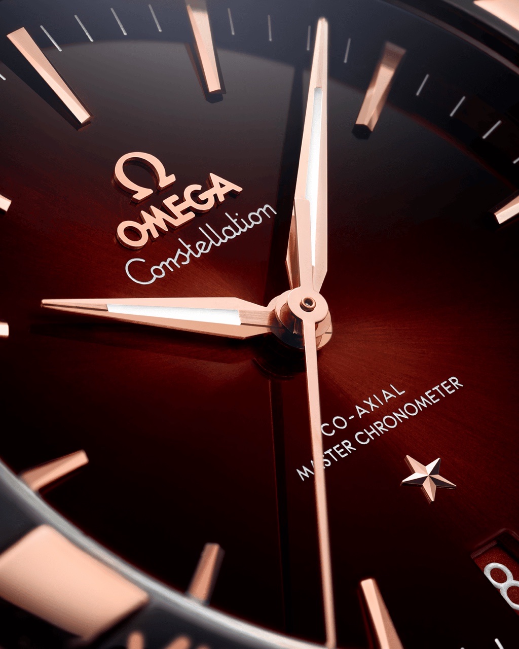 CONSTELLATION STEEL ‑ SEDNA™ GOLD ON LEATHER STRAP 41 MM