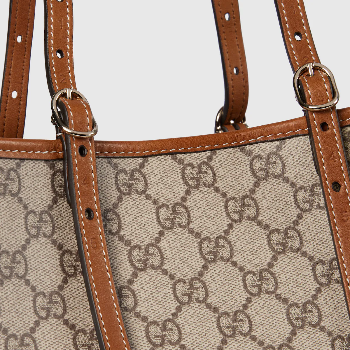 GG Emblem Medium Tote Bag Brown
