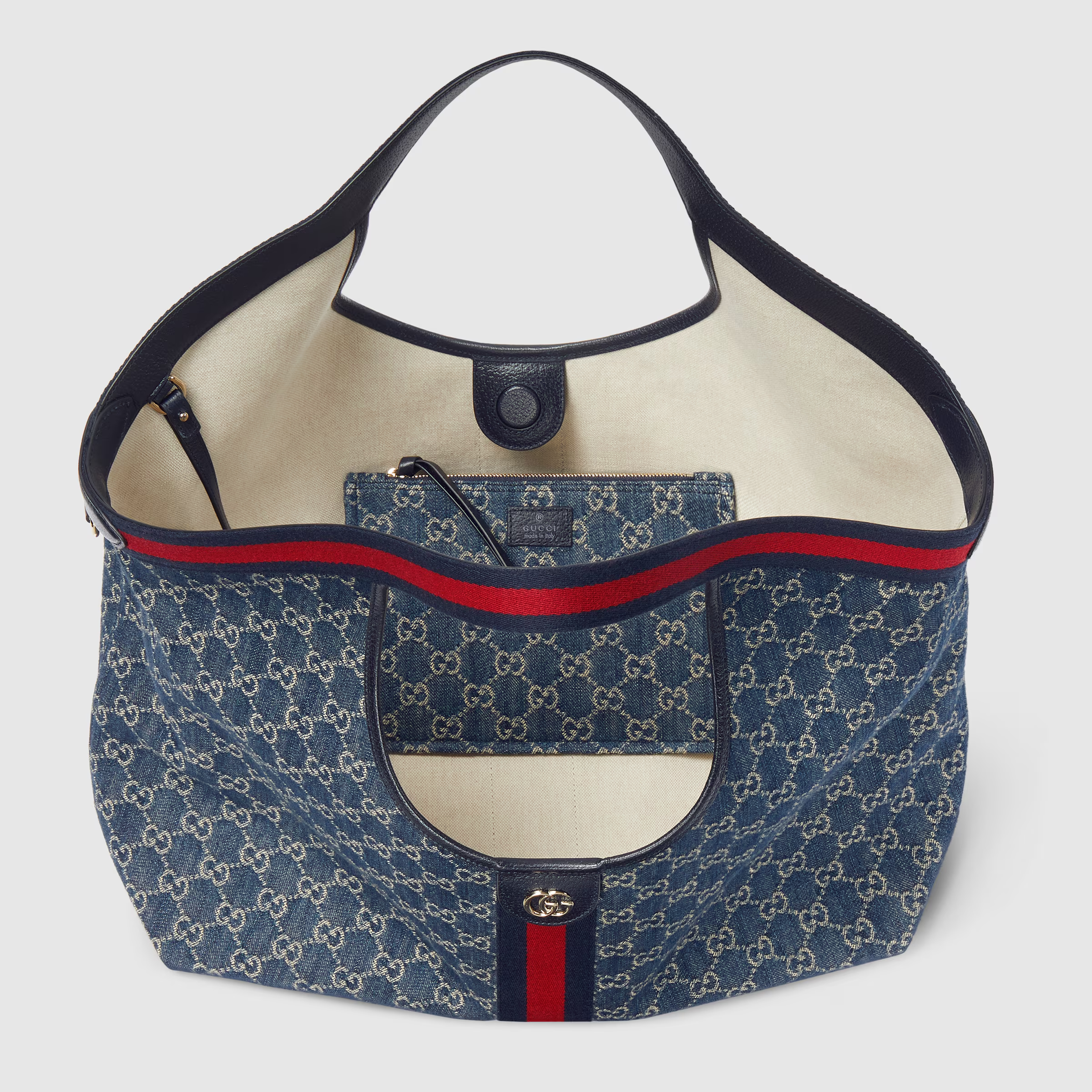 Gucci Giglio Large Tote Bag Blue