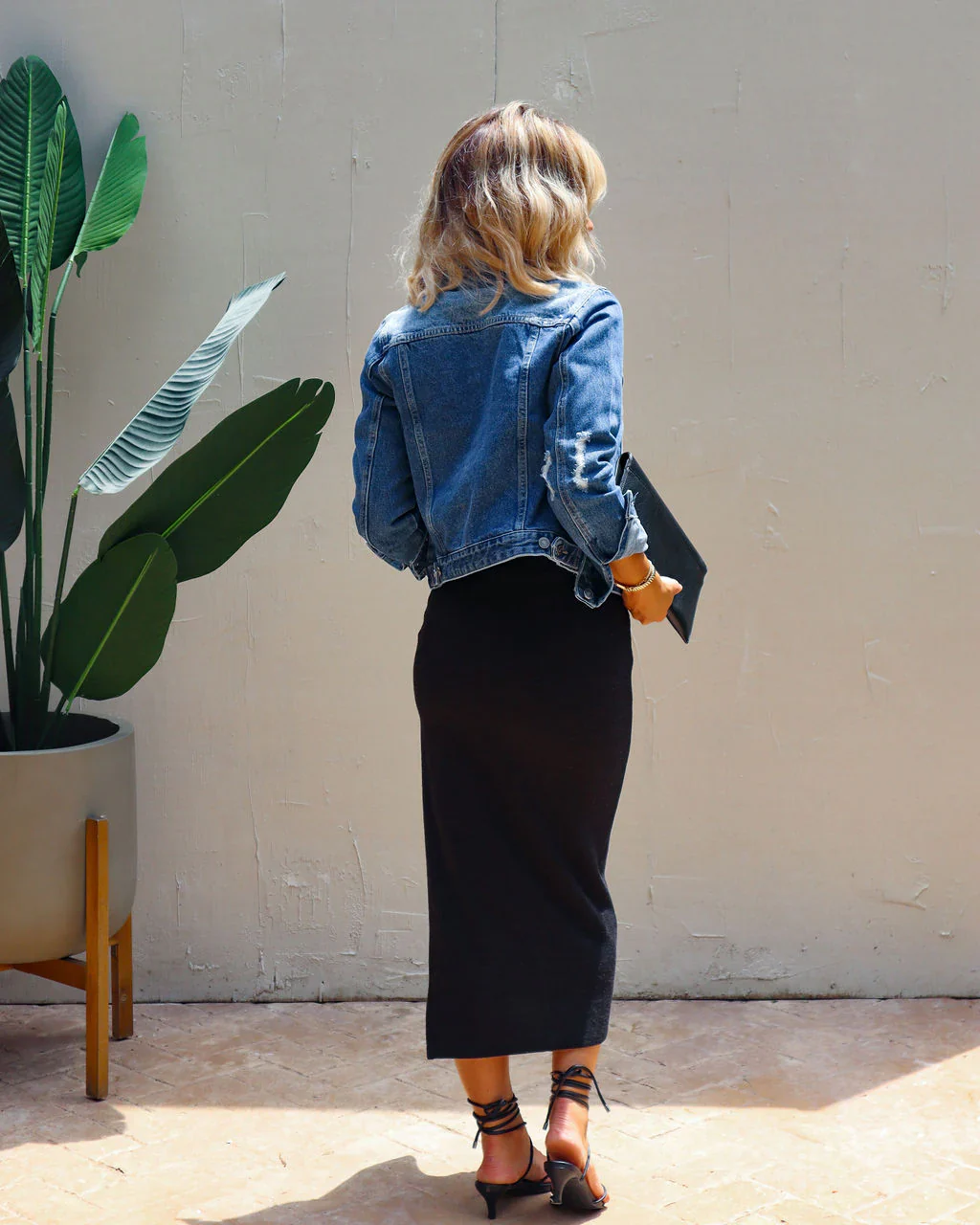 On The Money Distressed Denim Jacket