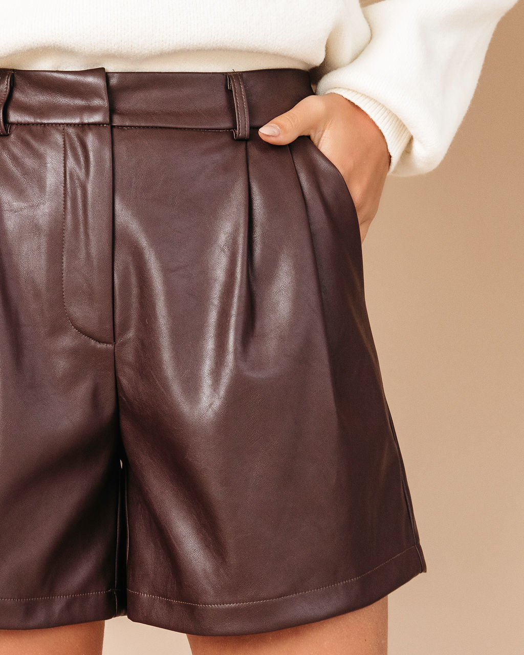 Oakley Pocketed Faux Leather Shorts
