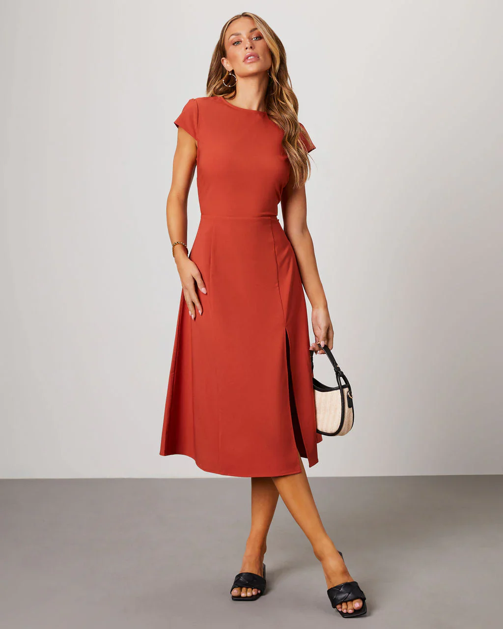 Rinette Short Sleeve Midi Dress