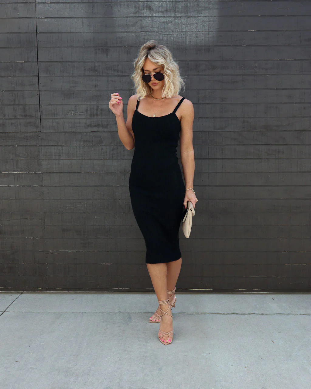 Rochelle Ribbed Knit Midi Dress