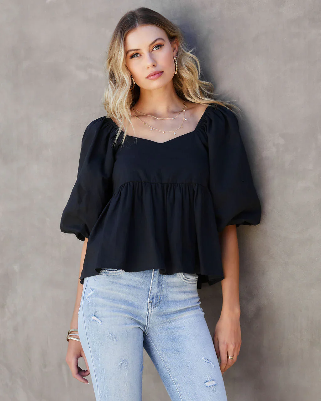 Forever Babe Cotton Babydoll Top