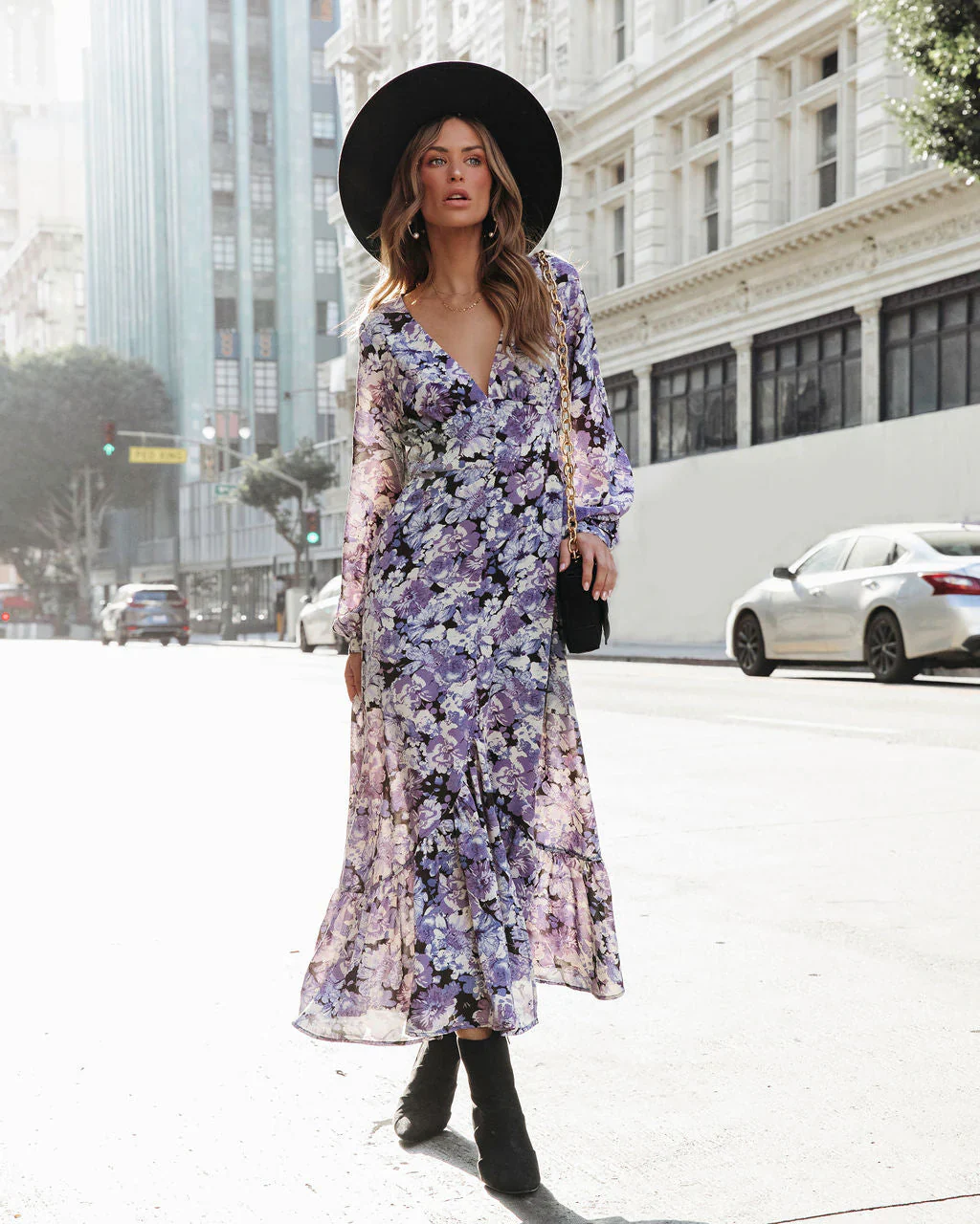 Lovely One Floral Ruffle Maxi Dress
