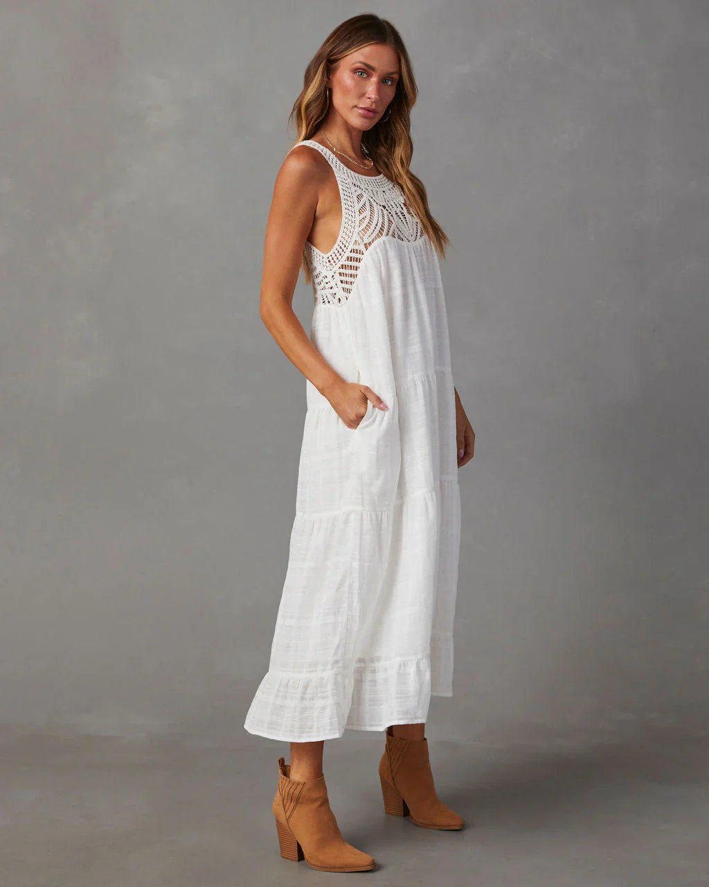 Maketta Tiered Maxi Dress