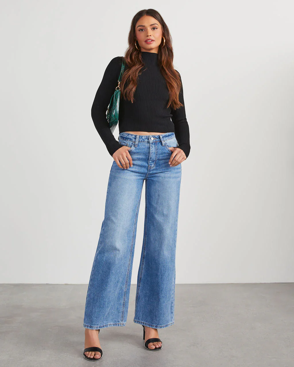 Izora High Rise Wide Leg Jeans