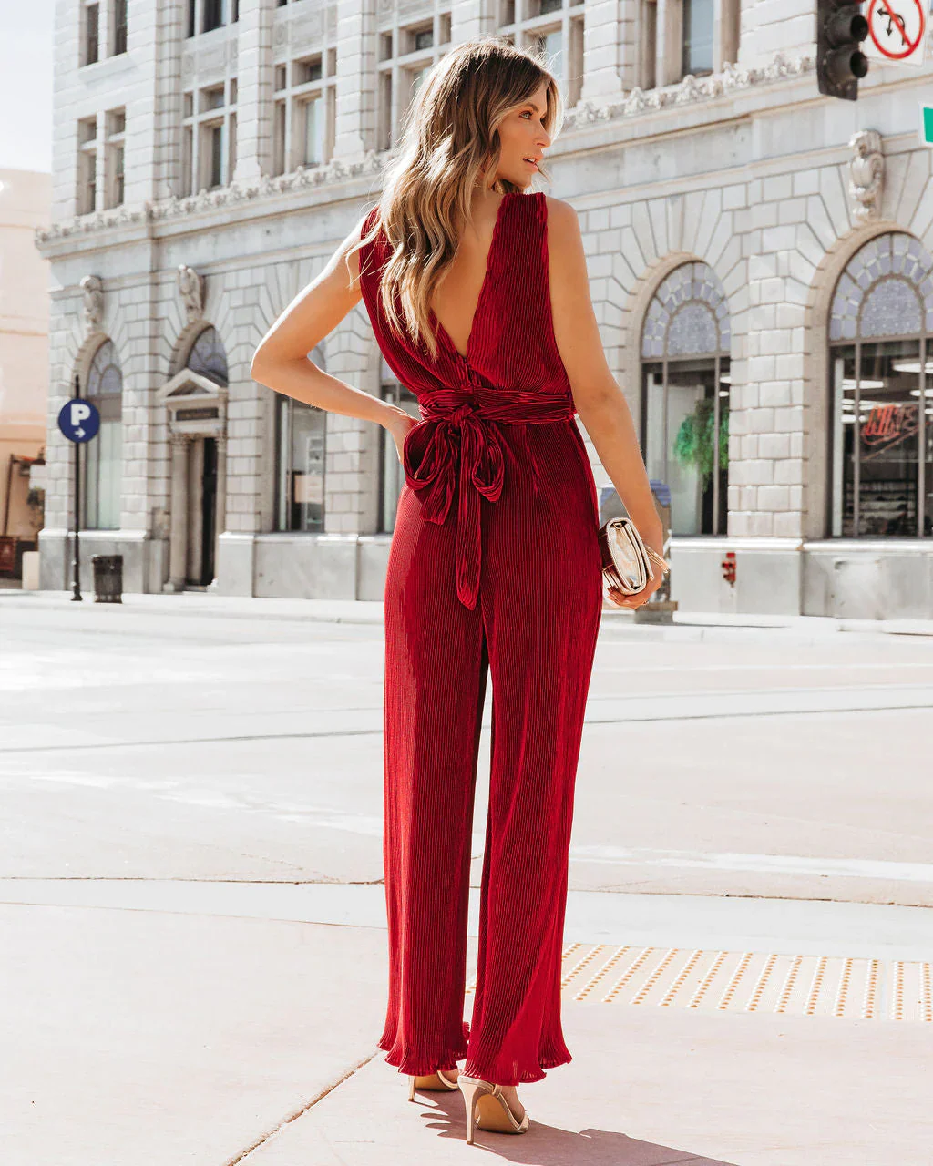 Midnight Love Plisse Jumpsuit