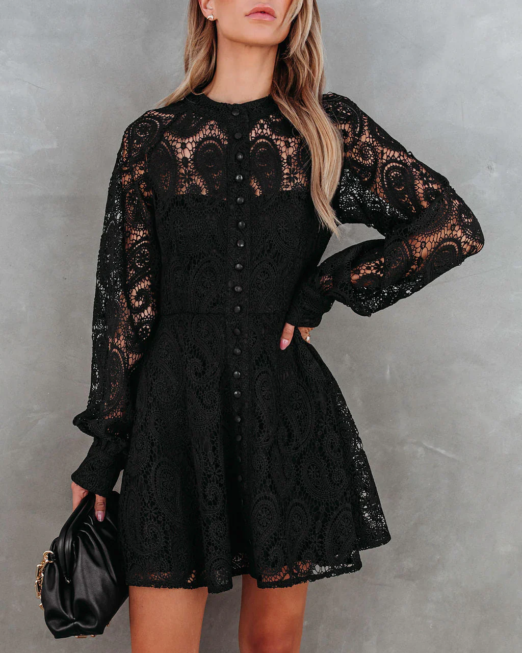 Lila Crochet Lace Mini Dress