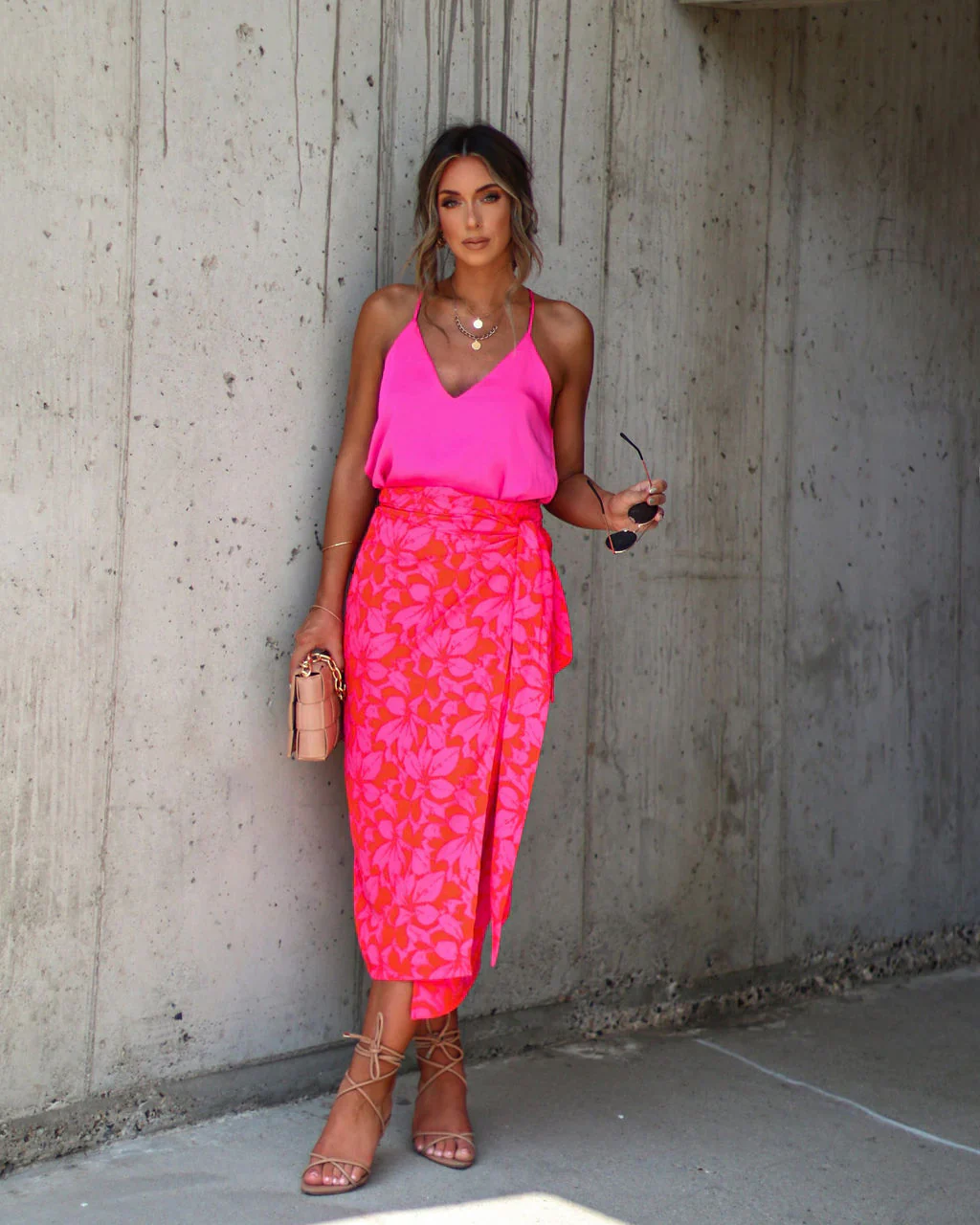 Kailua Side Tie Wrap Midi Skirt