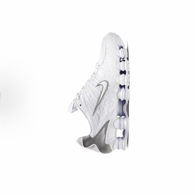 Nike Shox TL series comfortable all-fit shock-absorbing non-slip low-top running shoes men's pure white air column reduction