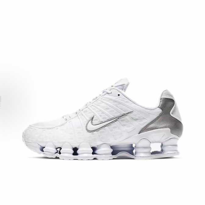 Nike Shox TL series comfortable all-fit shock-absorbing non-slip low-top running shoes men's pure white air column reduction