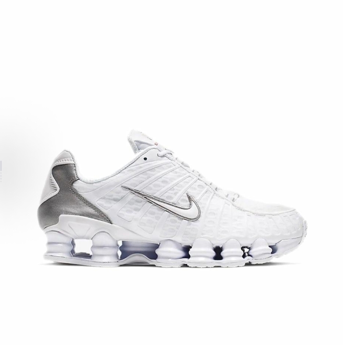 Nike Shox TL series comfortable all-fit shock-absorbing non-slip low-top running shoes men's pure white air column reduction
