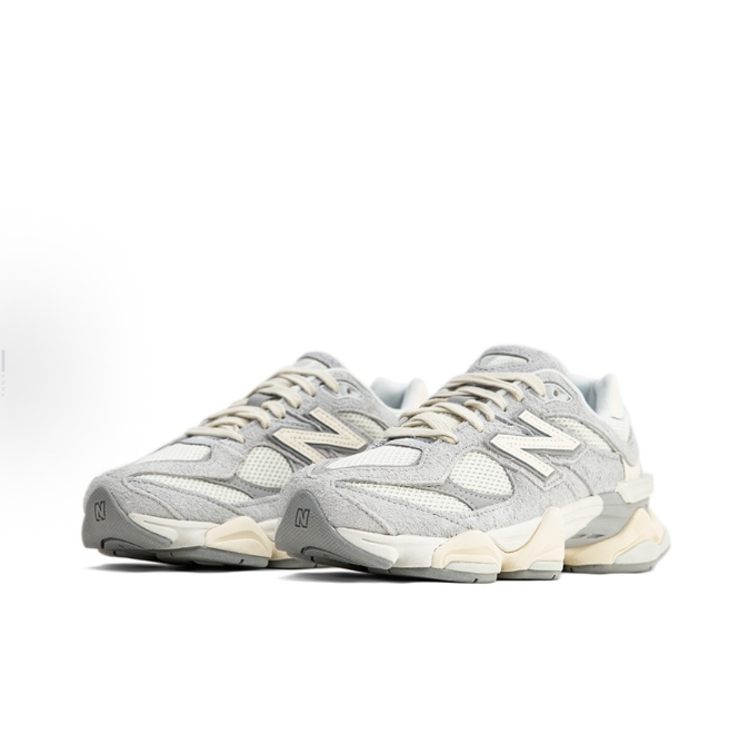 New Balance NB 9060 Fabric Synthetic leather Leather trend Retro sport cushioned low-top living casual shoes for men and women alike off-white